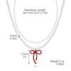 Jewelry Imitation Pearl Heart Pattern Electroplating Valentine's Day Earrings And Necklace