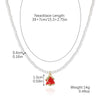 Jewelry Imitation Pearl Heart Pattern Electroplating Valentine's Day Earrings And Necklace