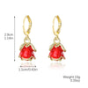 Jewelry Imitation Pearl Heart Pattern Electroplating Valentine's Day Earrings And Necklace