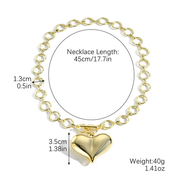 Jewelry Imitation Pearl Heart Pattern Electroplating Valentine's Day Earrings And Necklace