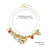 Jewelry Imitation Pearl Heart Pattern Electroplating Valentine's Day Earrings And Necklace