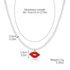 Jewelry Imitation Pearl Heart Pattern Electroplating Valentine's Day Earrings And Necklace