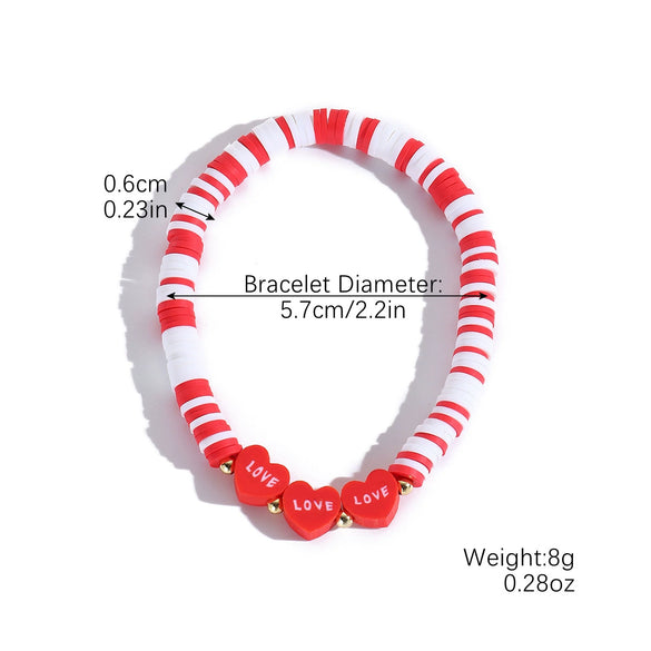 Jewelry Imitation Pearl Heart Pattern Electroplating Valentine's Day Earrings And Necklace