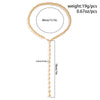 Jewelry Imitation Pearl Round Bead Collarbone Necklace Fashion Retro Long Tassel Electroplating Geometric Style