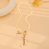 Jewelry Imitation Pearl Tassel Snake Bone Chain Stainless Steel Electroplating Baroque Palace Retro Geometric Style