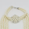Jewelry Imitation Pearl Ushaped British Retro Style Snake Bone Chain Necklace With Pearlescent Treatment