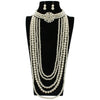 Jewelry Imitation Pearl Ushaped British Retro Style Snake Bone Chain Necklace With Pearlescent Treatment