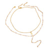 Jewelry Imitation Pearl Ushaped Pendant Necklace Alloy Electroplating Women's