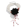 Jewelry Imitation Pearls Cloth Strips Imitation Crystal Flower Pattern Electroplating Cool Style Clavicle Chain