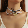 Jewelry Imitation Pearls Geometric Electroplating Necklace For Women