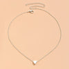 Jewelry Ins Cold Style Simple Allmatch Necklace Copper Peach Heart Simple Clavicle Necklace