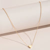 Jewelry Ins Cold Style Simple Allmatch Necklace Copper Peach Heart Simple Clavicle Necklace