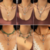 Jewelry Iron Alloy Constellation Retro Moon Zircon Necklace Electroplating Minimalist Style