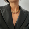 Jewelry Iron Alloy Wave Pattern Electroplating Simple Style Women's Necklace