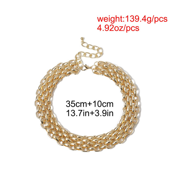Jewelry Iron Alloy Wave Pattern Electroplating Simple Style Women's Necklace