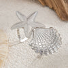 Jewelry Iron Animal Zodiac Style Starfish Conch Scallop Pendant Necklace And Earrings Electroplating For Women