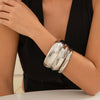 Jewelry Iron Arc Plain Multi Layer Simple Electroplated Bracelet