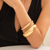 Jewelry Iron Arc Plain Multi Layer Simple Electroplated Bracelet