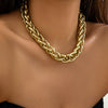 Jewelry Iron Chain Acrylic Alloy Geometric Ochain Necklace Electroplated Punk Style For Women