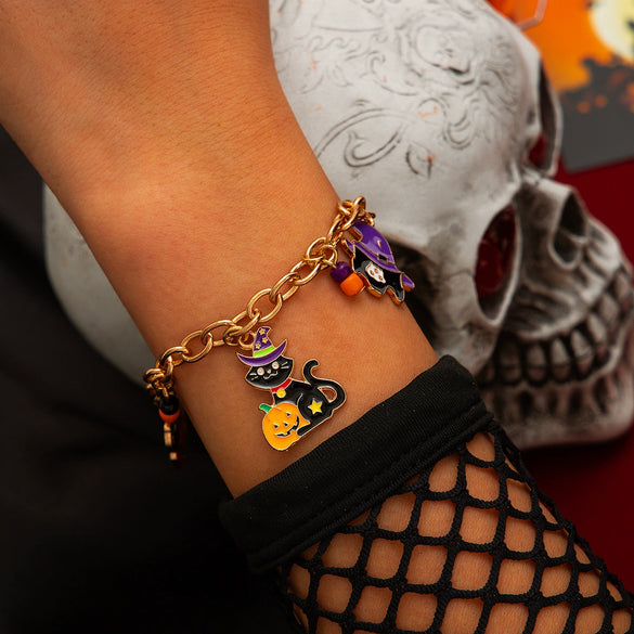 Jewelry Iron Chain Alloy Geometric Ghost Skull Pumpkin Electroplated Women's Necklace
