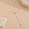Jewelry Iron Chain Alloy Pendant Geometric Square Snake Style Electroplated Clavicle Chain