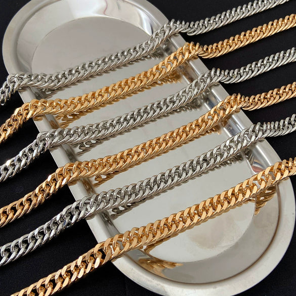Jewelry Iron Chain Electroplating Punk Style Unisex 2Piece Set
