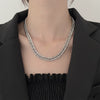 Jewelry Iron Chain Electroplating Punk Style Unisex 2Piece Set