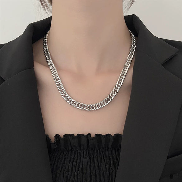 Jewelry Iron Chain Electroplating Punk Style Unisex 2Piece Set
