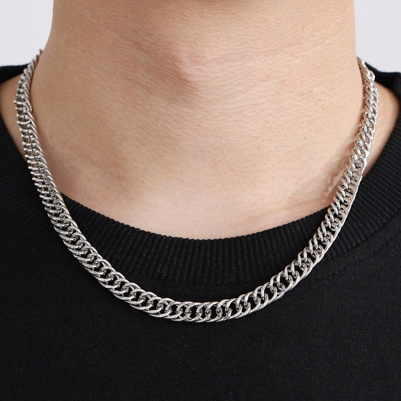 Jewelry Iron Chain Electroplating Punk Style Unisex 2Piece Set