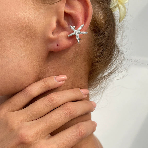 Jewelry Iron Exaggerated Geometric Stars Earrings Electroplating