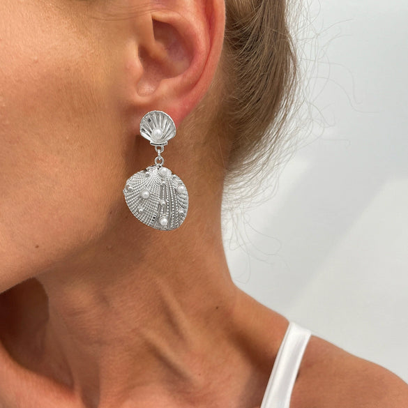 Jewelry Iron Exaggerated Geometric Stars Earrings Electroplating