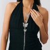 Jewelry Iron Flower Pendant Long Clavicle Chain Necklace With Electroplating And Versatile Style