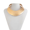 Jewelry Iron Geometric Corrugated Collar Necklace And Pockmarked Ring For Women
