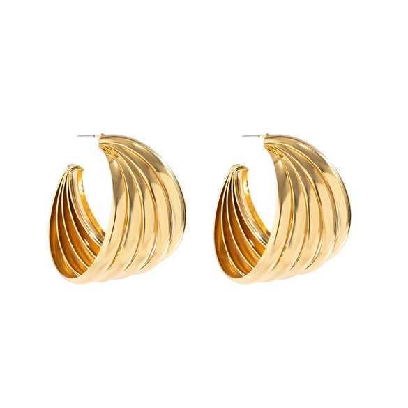 Jewelry Iron Geometric Heart Shape Dropshaped Striped Star Stud Earrings Electroplating For Women