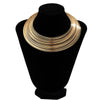 Jewelry Iron Geometric Multilayered Choker Ring Opening Necklace For Women