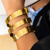 Jewelry Iron Geometric Punk Style Spiral Open Bracelet Electroplated