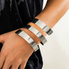 Jewelry Iron Geometric Punk Style Spiral Open Bracelet Electroplated