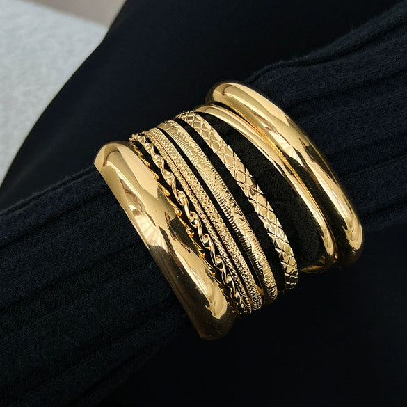 Jewelry Iron Geometric Ring Bracelet Electroplating Design