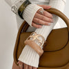 Jewelry Iron Geometric Style Irregular Starfish Opening Bracelet Electroplated