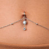 Jewelry Iron Rhinestone Body Chain For Women Electroplated