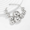 Jewelry Iron Round Geometric Exaggerated Electroplating Pendant Necklace For Women
