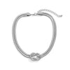 Jewelry Iron Snake Bone Chain Geometric Punk Hiphop Collarbone Necklace Electroplated