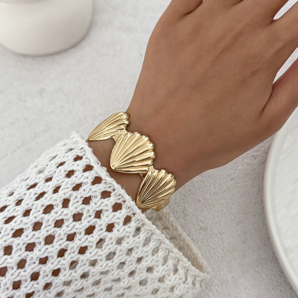 Jewelry Iron Starfish Shell Open Bracelet Electroplating