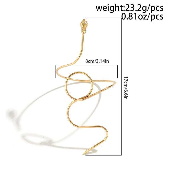 Jewelry Iron Twisted Snakeshaped Exaggerated Hollow Bracelet Leg Chain Geometric Electroplating Women's