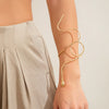 Jewelry Iron Twisted Snakeshaped Exaggerated Hollow Bracelet Leg Chain Geometric Electroplating Women's
