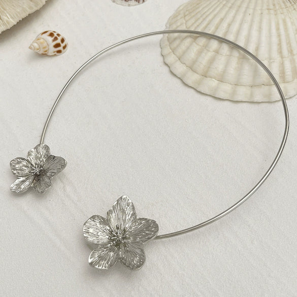 Jewelry Ironalloy Bohemian Starfish Flower Clavicle Necklace