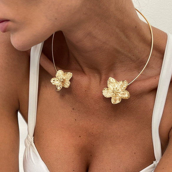 Jewelry Ironalloy Bohemian Starfish Flower Clavicle Necklace