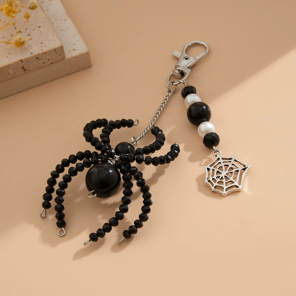 Jewelry Keychain Alloy Imitation Pearl Woven With Sunflower Crystal Accessories Minimalist Style With Stars Sun And Moon Clouds Universe Pattern Electroplated