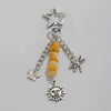 Jewelry Keychain Alloy Star Moon Turquoise Tassel Hollow Butterfly Electroplating Ornament