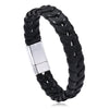 Jewelry Leather Rope Handwoven Punk Style Bracelet For Men